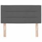 Preview: LED Kopfteil Linien-Design Dunkelgrau 100 cm Stoff