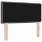 Preview: LED Kopfteil Linien-Design Dunkelgrau 100 cm Stoff
