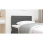 Preview: LED Kopfteil Linien-Design Dunkelgrau 100 cm Stoff