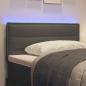 Preview: LED Kopfteil Linien-Design Dunkelgrau 100 cm Stoff