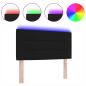 Preview: LED Kopfteil Linien-Design Schwarz 100 cm Stoff