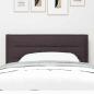 Preview: LED Kopfteil Linien-Design Dunkelbraun 100 cm Stoff