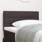 Preview: LED Kopfteil Linien-Design Dunkelbraun 100 cm Stoff