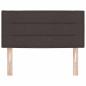 Preview: LED Kopfteil Linien-Design Dunkelbraun 100 cm Stoff