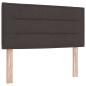 Preview: LED Kopfteil Linien-Design Dunkelbraun 100 cm Stoff