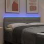 Preview: LED Kopfteil Linien-Design Hellgrau 72 cm Stoff