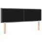 Preview: LED Kopfteil Linien-Design Dunkelgrau 72 cm Stoff