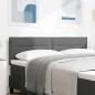 Preview: LED Kopfteil mit LED-Lichtleisten Dunkelgrau 144 cm Stoff