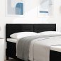 Preview: LED Kopfteil mit LED-Lichtleisten Schwarz 144 cm Stoff