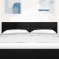 Preview: LED Kopfteil Linien-Design Schwarz 72 cm Stoff