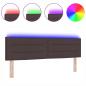 Preview: LED Kopfteil Linien-Design Dunkelbraun 72 cm Stoff