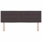 Preview: LED Kopfteil Linien-Design Dunkelbraun 72 cm Stoff