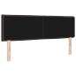 Preview: LED Kopfteil Linien-Design Dunkelbraun 72 cm Stoff