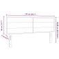 Preview: LED Kopfteil Linien-Design Dunkelbraun 72 cm Stoff