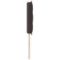 Preview: LED Kopfteil Linien-Design Dunkelbraun 80 cm Stoff