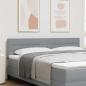 Preview: ARDEBO.de - LED Kopfteil Linien-Design Hellgrau 90 cm Stoff