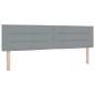 Preview: LED Kopfteil Linien-Design Hellgrau 90 cm Stoff