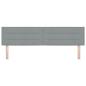 Preview: LED Kopfteil Linien-Design Hellgrau 90 cm Stoff
