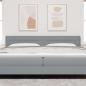 Preview: LED Kopfteil Linien-Design Hellgrau 100 cm Stoff