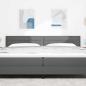Preview: LED Kopfteil Linien-Design Dunkelgrau 100 cm Stoff