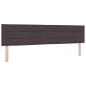 Preview: LED Kopfteil Linien-Design Dunkelbraun 100 cm Stoff