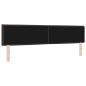 Preview: LED Kopfteil Linien-Design Dunkelbraun 100 cm Stoff