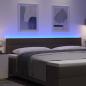Preview: LED Kopfteil Linien-Design Dunkelbraun 100 cm Stoff