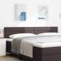 Preview: LED Kopfteil Linien-Design Dunkelbraun 100 cm Stoff