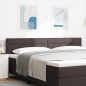 Preview: LED Kopfteil Linien-Design Dunkelbraun 100 cm Stoff
