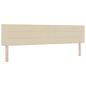 Preview: LED Kopfteil Linien-Design Creme 100 cm Stoff