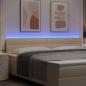 Preview: LED Kopfteil Linien-Design Creme 100 cm Stoff