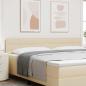 Preview: LED Kopfteil Linien-Design Creme 100 cm Stoff