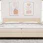 Preview: LED Kopfteil Linien-Design Creme 100 cm Stoff