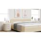 Preview: LED Kopfteil Linien-Design Creme 100 cm Stoff