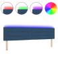 Preview: LED Kopfteil Linien-Design Blau 100 cm Stoff