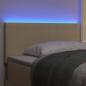 Preview: LED Kopfteil mit LED-Lichtleisten Grau-Grün 80 cm Cordstoff
