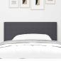 Preview: LED Kopfteil Einfarbig Dunkelgrau 90 cm Cordstoff