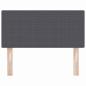 Preview: LED Kopfteil Einfarbig Dunkelgrau 90 cm Cordstoff