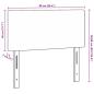 Preview: LED Kopfteil Einfarbig Dunkelgrau 90 cm Cordstoff