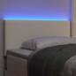 Preview: LED Kopfteil Einfarbig Creme 100 cm Cordstoff