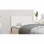 Preview: LED Kopfteil mit LED-Lichtleisten Creme 100 cm Cordstoff