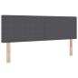 Preview: LED Kopfteil Einfarbig Dunkelgrau 72 cm Cordstoff