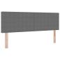 Preview: LED Kopfteil Schlichtes Design Hellgrau 80 cm Cordstoff