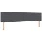 Preview: LED Kopfteil Einfarbig Dunkelgrau 100 cm Cordstoff