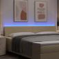 Preview: LED Kopfteil Einfarbig Hellgrün Grau 100 cm Cordstoff