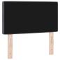 Preview: LED Kopfteil mit LED-Lichtleisten Dunkelgrau 80 cm Samt