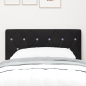Preview: LED Kopfteil mit LED-Lichtleisten Schwarz 80 cm Samt
