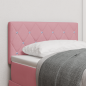 Preview: LED Kopfteil mit LED-Lichtleisten mit Kopfteil Rosa 80 cm Samt