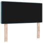 Preview: LED Kopfteil mit Kristallknopf, gepolstert, Dunkelblau, 90 cm, Samt
