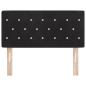 Preview: LED Kopfteil Kristallknöpfe Schwarz 100 cm Samt